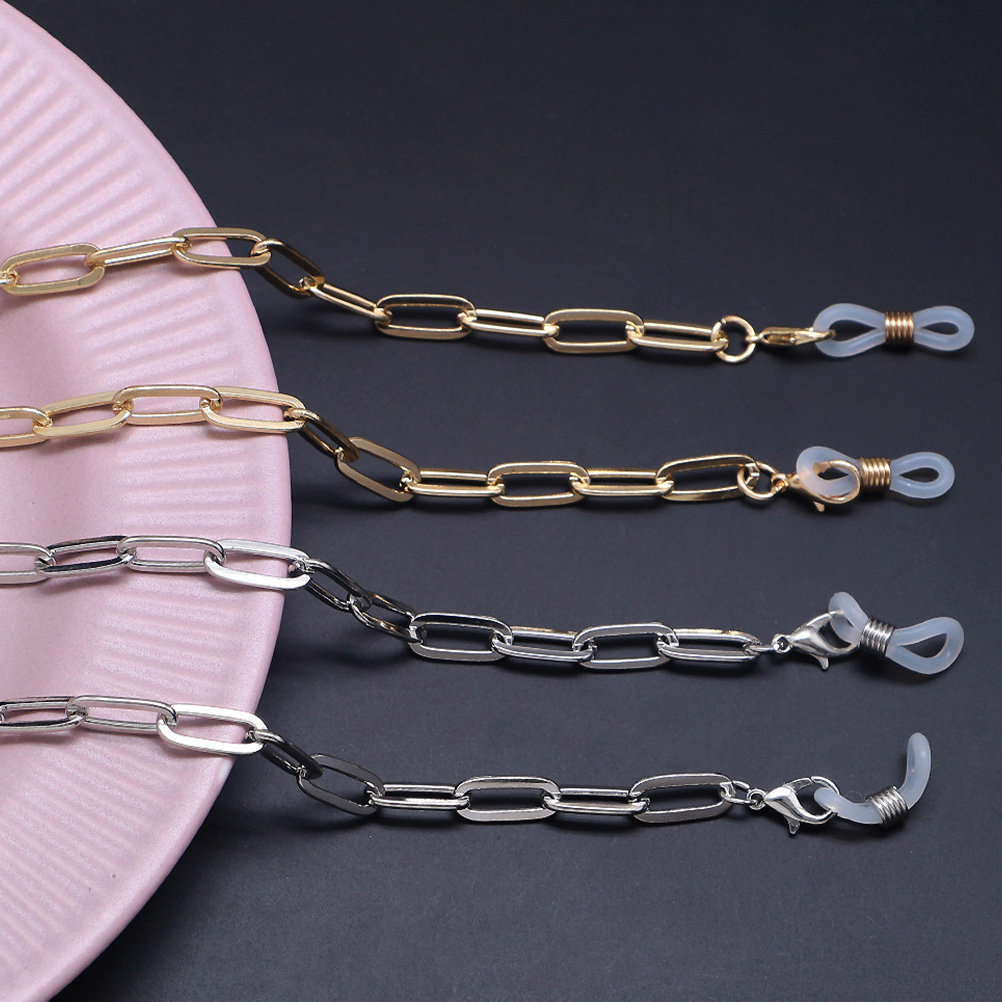 Mask Chain Holder - Złoty metalowy łańcuszek do okularów w