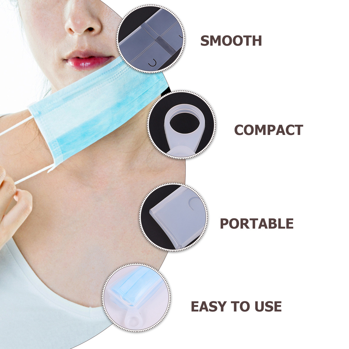 2 sztuki – płaskie, silikonowe – Face Mask Storage Box recenzja i cena