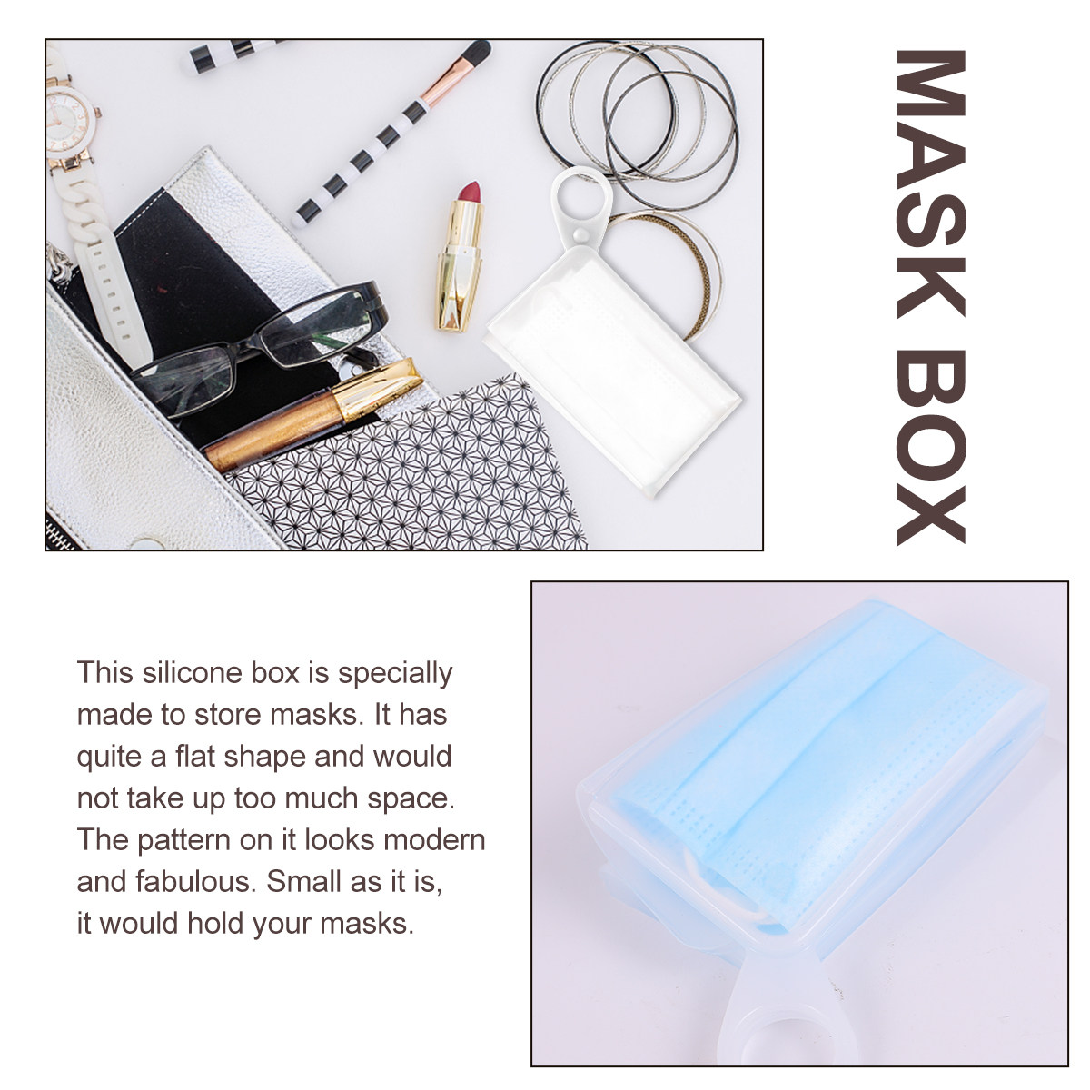 2 sztuki – płaskie, silikonowe – Face Mask Storage Box recenzja i cena